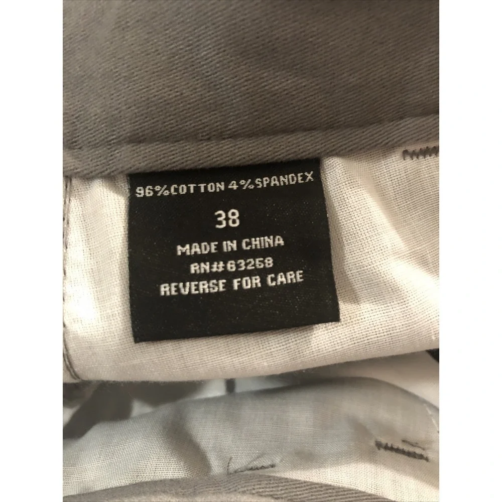 Wicked Stitch Men's 38 4 Way Flex Cargo Work‎ Active Pants Grey Flat Front NEW